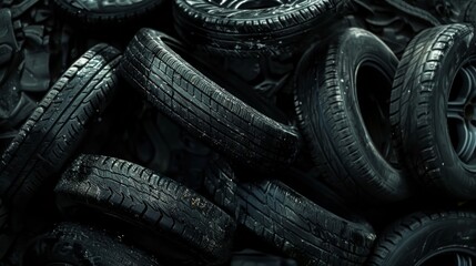 car tire rubber backdrop close up
