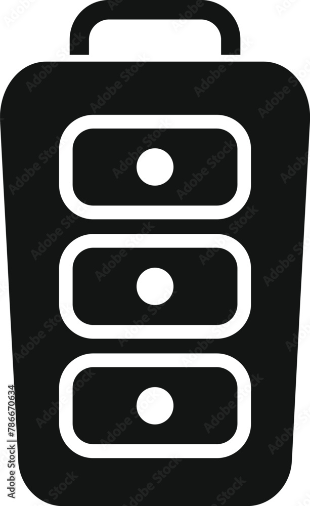 Aufkleber electronic smart alarm icon simple vector. vehicle security. access start