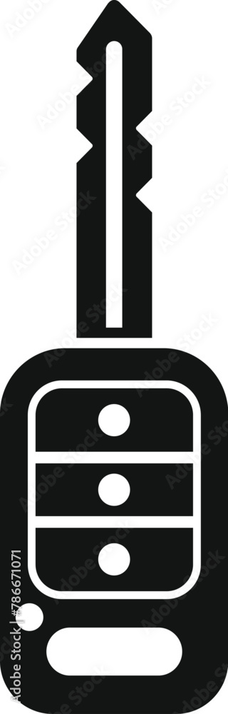 Poster alert smart key icon simple vector. access start. code caution service