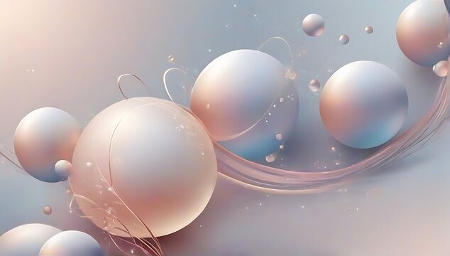 an elegant abstract background, 3d circle pearls..