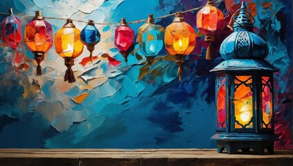 Watercolor lanterns