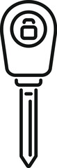 Control boot key icon outline vector. Smart security. Transport control