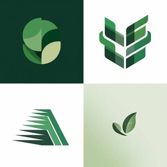 set of green eco icons
