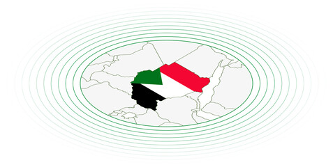 Sudan oval map.