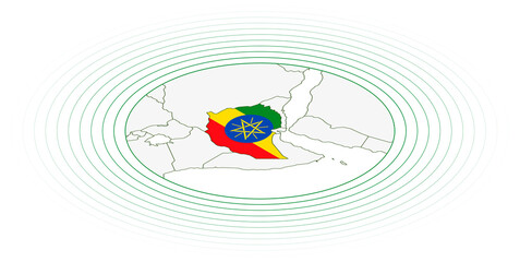 Ethiopia oval map.