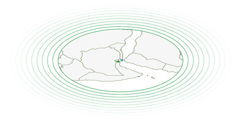 Djibouti oval map.
