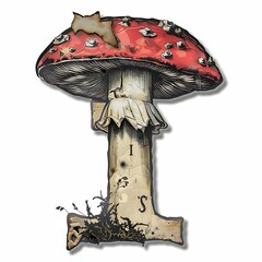 mushroom in the grass