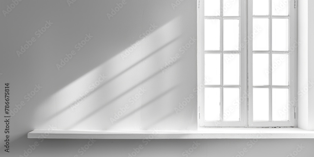 Poster a black and white photo of a classic window. suitable for architectural design projects