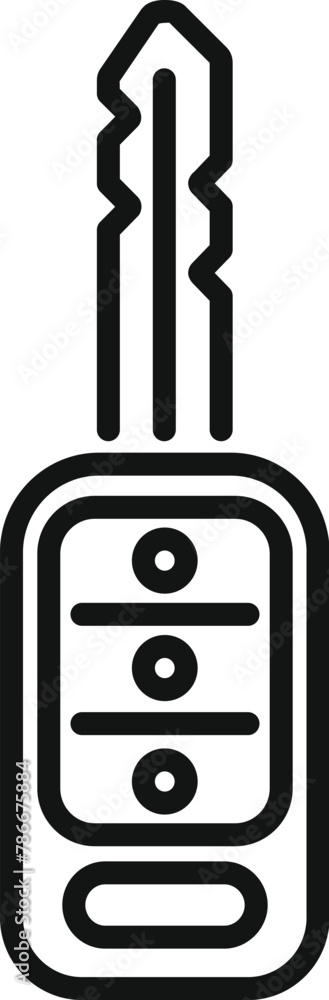 Poster alert smart key icon outline vector. access start. code caution service