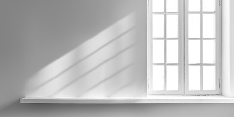 A black and white photo of a classic window. Suitable for architectural design projects