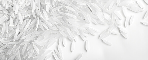 A collection of white paper strips hanging on a wall. Perfect for office or educational concepts