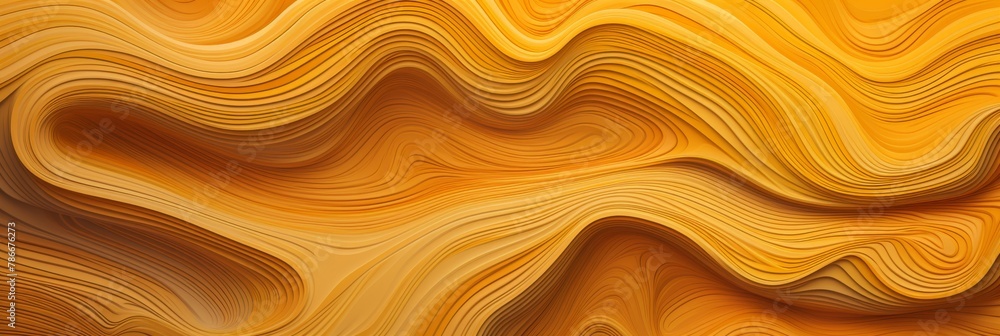 Poster abstract wave design. flowing golden layers. 3d digital background. generative ai