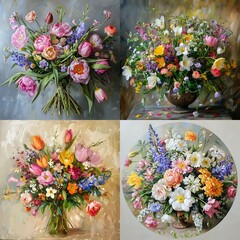 collage of flowers