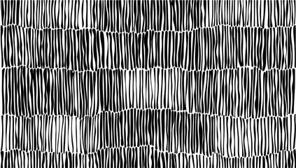 Fabric pattern with textile line texture vector image background. Decpratopn striped shape element and curve ornament. Artistic black and white elegant background