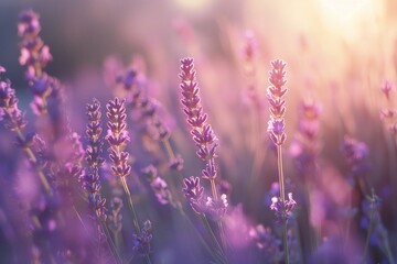 Close up of a bunch of purple flowers. Perfect for floral backgrounds - obrazy, fototapety, plakaty