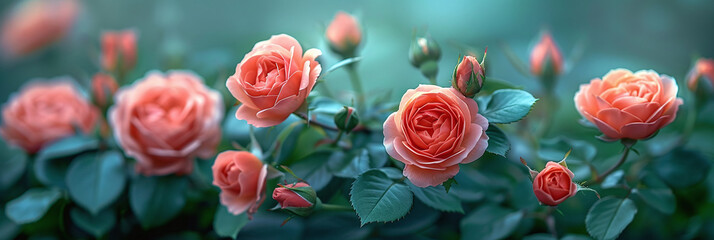 Blooming Rose Amidst Lush Green Garden - Springtime Beauty