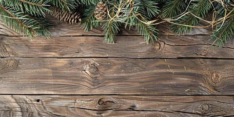 Close up of a wooden surface with pine cones, perfect for rustic-themed projects