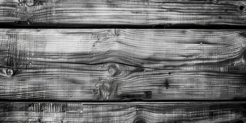 Close-up black and white photo of a wooden wall. Suitable for background or texture use