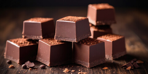 World Chocolate Day. chocolates. chocolate bar. delicious chocolate. Chocolate is on the table