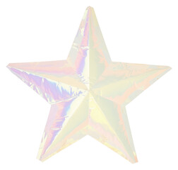 Obraz premium PNG Holographic star ripped paper backgrounds white background echinoderm