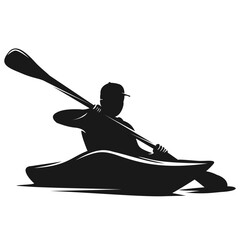 Canoe Paddle Adventure silhouette