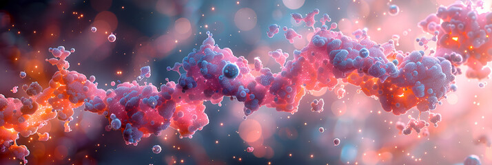 Glycoproteins Illustration 3D Image,
Cosmic space and stars color cosmic abstract background
