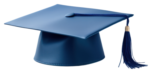 PNG  Blue graduation cap white background intelligence certificate