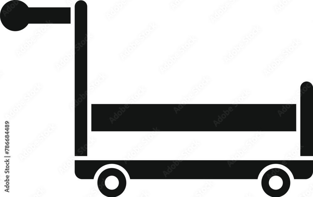 Aufkleber support trolley icon simple vector. solid perfect. steel object help