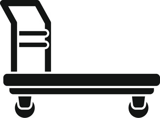 Voyage luggage trolley icon simple vector. Move help. Balance packing