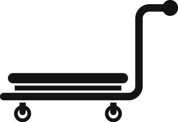 Tour delivery trolley icon simple vector. Help carrying. Metal object trip