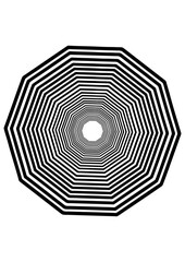 infinite decagon decagono infinito black preto gemeotric 