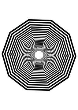 infinite decagon decagono infinito black preto gemeotric 
