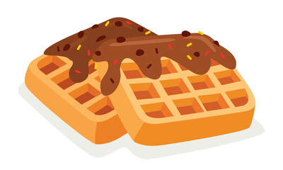 Vector Drawing Of A Waffle