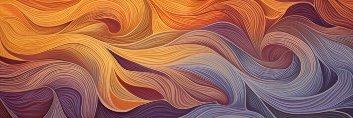 Fototapeta premium Textured Swirls Painting Background. Abstract Wavy Texture Flowing in Warm and Cool Color Palette. Generative AI