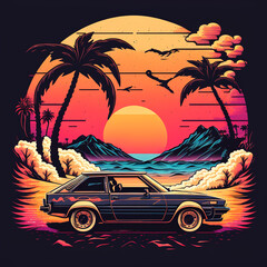 Retro Revival: Cruisin' Amongst Palm Trees