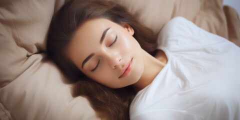 Obraz na płótnie Canvas woman sleeping in bed Generative AI