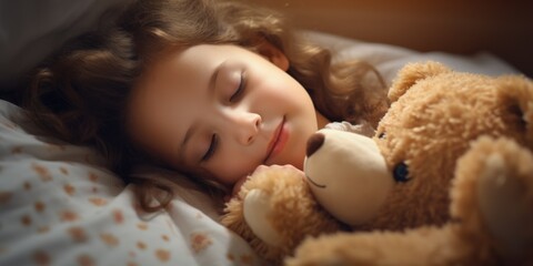 Obraz na płótnie Canvas calmly sleeping child Generative AI
