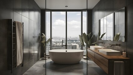 minimalist interior design of a bathroom