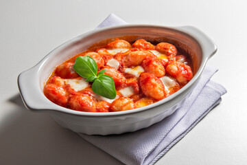 Ceramic cocotte with Sorrento style gnocchi
