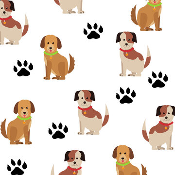Premium Brown Dog Pattern: High-Quality Stock Image
