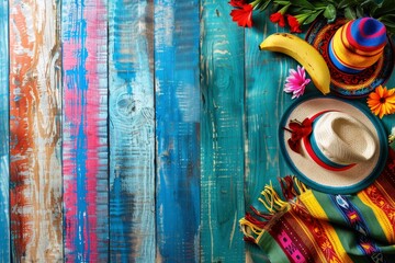 Fototapeta premium A beautiful and colorful background for Cinco de Mayo