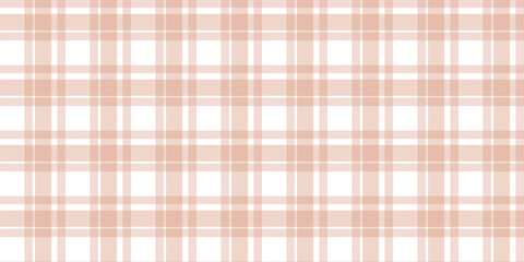 Gingham pattern seamless Plaid repeat in beige Design for print, tartan, gift wrap, textiles, checkered background for tablecloth