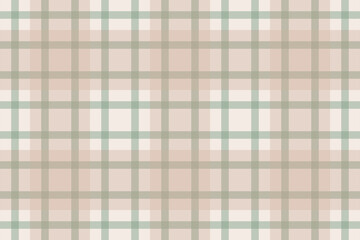 Gingham pattern seamless Plaid repeat in beige Design for print, tartan, gift wrap, textiles, checkered background for tablecloth
