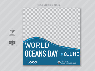 8th june - world ocean's day social media post 