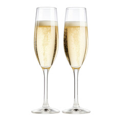 A crystalclear flute glasses of champagne SVG isolated on transparent background