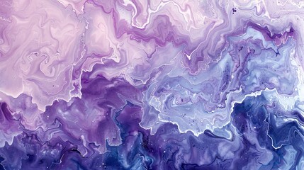 Abstract art of nature-inspired undulating patterns in shades of purple