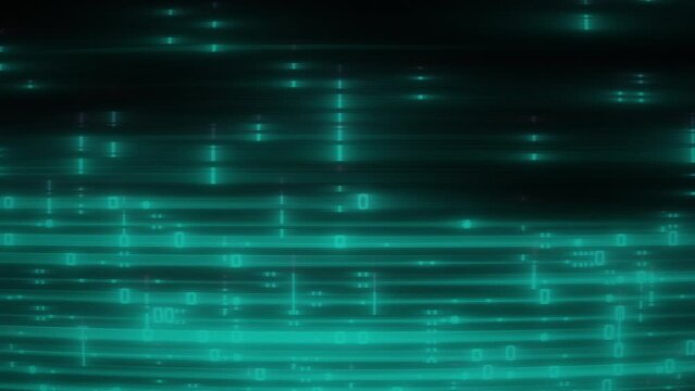 ASCII digital rain information flow animation. High tech code falling abstract animated background. The matrix style binary code loop motion graphic.
