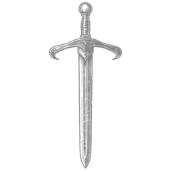 Fotobehang obselote rusty sword image using Old engraving style © NikahGeh