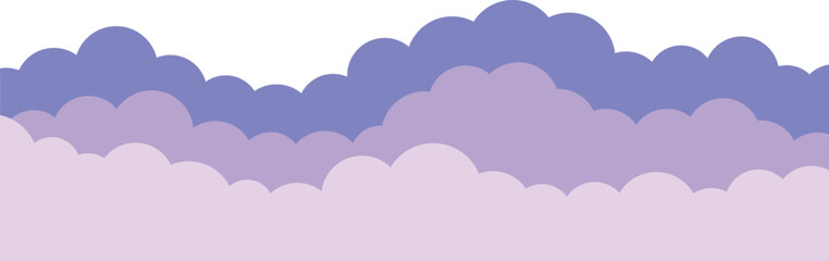 Violet clouds, vector.