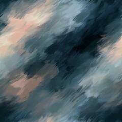 Abstract Artistic Brush Strokes in Cool Tones
